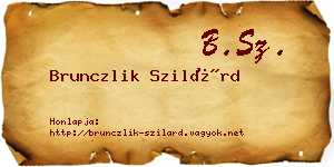 Brunczlik Szilárd névjegykártya