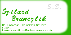 szilard brunczlik business card