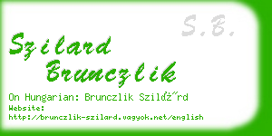 szilard brunczlik business card